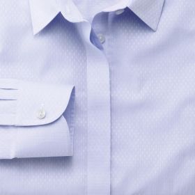 Женская рубашка лилово-фиолетовая с белым рисунком Charles Tyrwhitt не мнущаяся Non Iron приталенная Fitted (WR079BLU)
