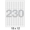 73582 Этикетки самоклеящиеся Promega label белые 18х12 мм (230 штук на листе А4, 100 листов в упаковке)