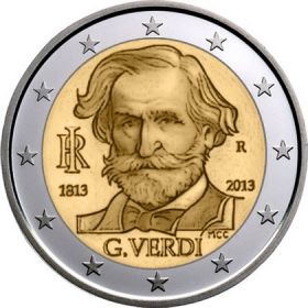 200 лет со дня рождения Джузеппе Верди 2 евро Италия 2013