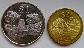 Набор монет Зимбабве 2001-2002