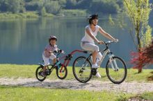 Прицепное устройство детского велосипеда к взрослому Peruzzo TRAIL ANGEL (Тандемная велоштанга)