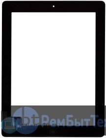 Сенсорное стекло (touchscreen) для Ipad 2 черное + кнопка home