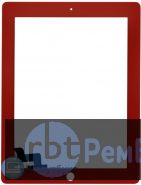 Сенсорное стекло (touchscreen) для Ipad 2 красное