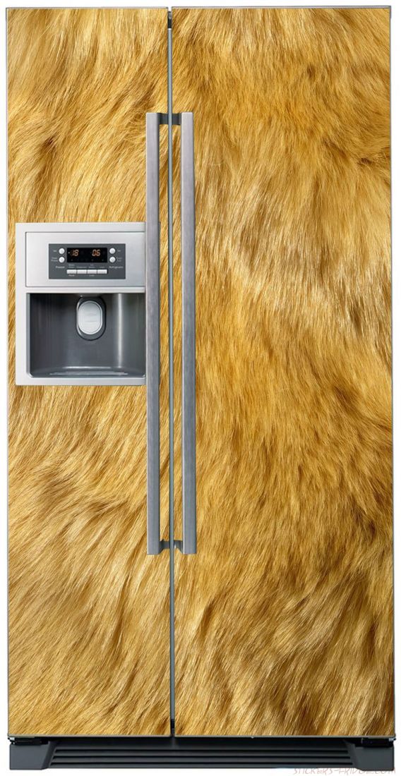 Наклейка  на холодильник - Шерсть льва