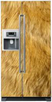 Виниловая наклейка на холодильник - Шерсть льва