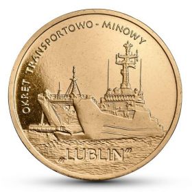Военно-транспортный корабль «Люблин» 2 злотых Польша 2013 Новинка!!!