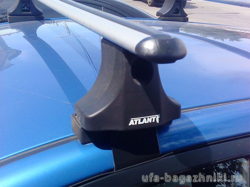 Багажник на крышу Kia Rio 2005-11, sedan/hatchback, Атлант, аэродинамические дуги