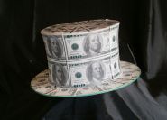 Долларовая шляпа-веер двойной складки