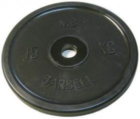 Диск обрезиненный MB Barbell 15 кг. (d 51 мм)