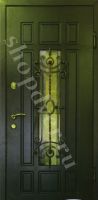 Металлические двери со стекло пакетом элементами ковки