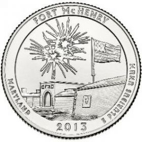 Форт Мак-Генри штат Мэриленд 25 центов США  2013 монетный двор S