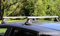 Багажник на крышу Mazda 3, Атлант, аэродинамические дуги, опора E
