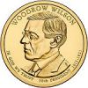 28-й президент США Вудро Вильсон 1 доллар США 2013 МОНЕТНЫЙ ДВОР НА ВЫБОР