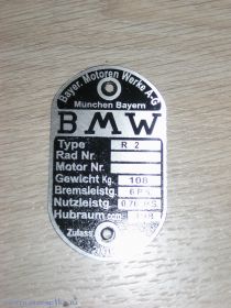 Табличка BMW R-2