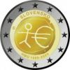 10 лет Экономическому и валютному союзу 2 евро Словакия 2009