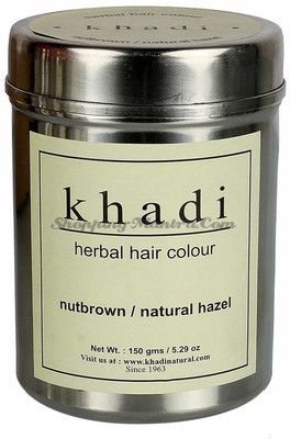 Натуральная растительная краска для волос орехово-коричневый (Khadi Herbal Hair Color- Nut Brown)