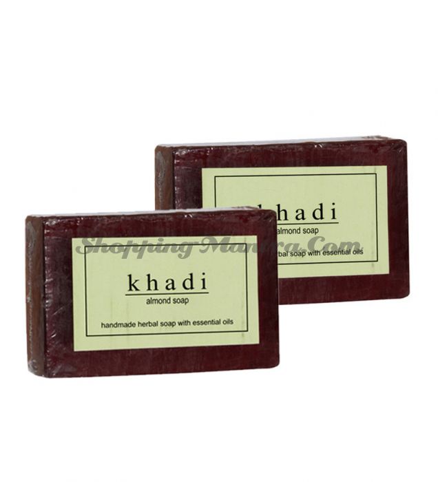 Мыло с натуральными эфирными маслами Миндаль (2шт.) (Khadi Herbal Almond Soap)