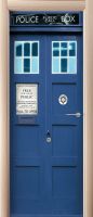 Наклейка на дверь - Police Box | магазин Интерьерные наклейки