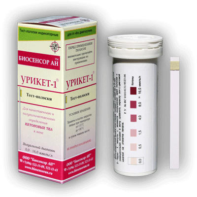 Урикет-1 Визуальные тест-полоски кетоны в моче (50шт.)
