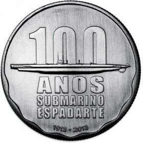 100 лет первой португальской субмарине 2,5 евро, Португалия  2013