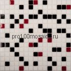 MIX9 красно-черный (бумага) . Мозаика серия ECONOM , вид MIX (СМЕСИ),  размер, мм: 327*327 (NS Mosaic)