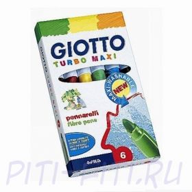 Giotto Turbo Maxi. Фломастеры утолщённые, 6 цветов