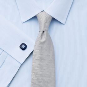 Мужская рубашка под запонки синяя Charles Tyrwhitt не мнущаяся Non Iron сильно приталенная Extra Slim Fit (RG068SKY)