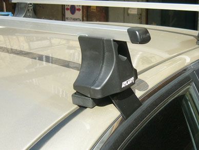 Багажник на крышу Hyundai Sonata 5, Атлант, прямоугольные дуги