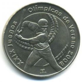 Олимпиада в Пекине Бейсбол 1 песо Куба 2006