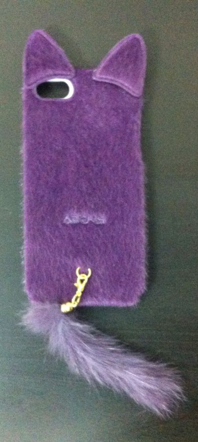 Накладка Apple iPhone 4/4S Кошка (purple)