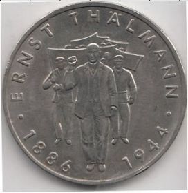 100-летие рождения Эрнста Тельмана(1886-1944) 10 марок ГДР 1986