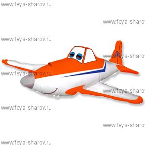 Шар гоночный самолет Оранжевый (81см)