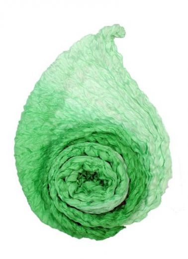 Зеленый градиентный шёлковый шарф из Индии