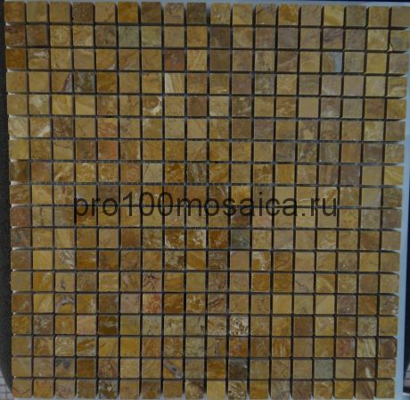 GIALLO COPPER Pol. 15x15. Мозаика серия STONE,  размер, мм: 305*305 (ORRO Mosaic)