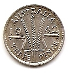 3 пенса Австралия 1942 D