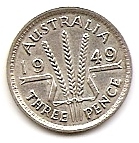 3 пенса Австралия 1949