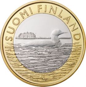 Гагара Провинция Саво. 5 евро Финляндия 2014