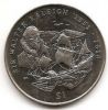 Сэр Уолтер Рэли (1552-1618) 1 доллар Виргинские Острова 2002