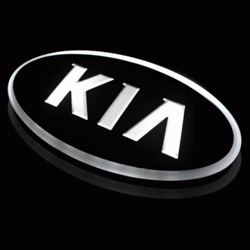 Эмблема "KIA" на заднюю дверь с LED-подсветкой 2WAY, LEDIST