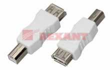 Переходник гнездо USB-A (Female) - штекер USB-B (Male) REXANT