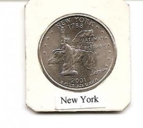 Штат Нью-Йорк  25 центов США 2001