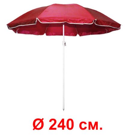Зонт "Красный" с регулируемым наклоном (диаметр 240 см.)