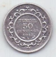 50 сантимов 1915 г.Тунис