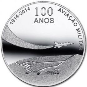 100 лет военной авиации  2,5 евро Португалия 2014 серебро