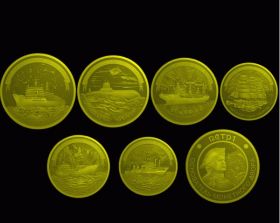 Набор монет  300 лет Российскому флоту 1996