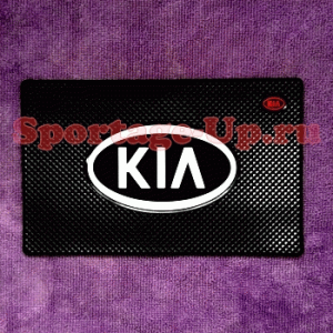 Нескользящий коврик на приборную панель с логотипом KIA или HYUNDAI