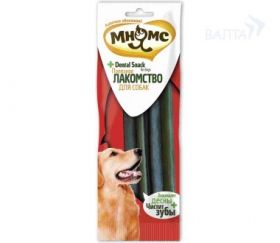 "Мнямс" - зубные палочки для собак 24 см зеленая 2 шт. в блистере.