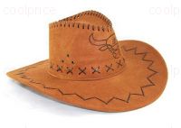 Ковбойская шляпа с изображением быка, светло-коричневая