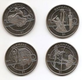 Олимпиада в Лондоне набор монет из 4 монет 1 доллар Сьерра-Леоне