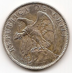 1 песо Чили 1915